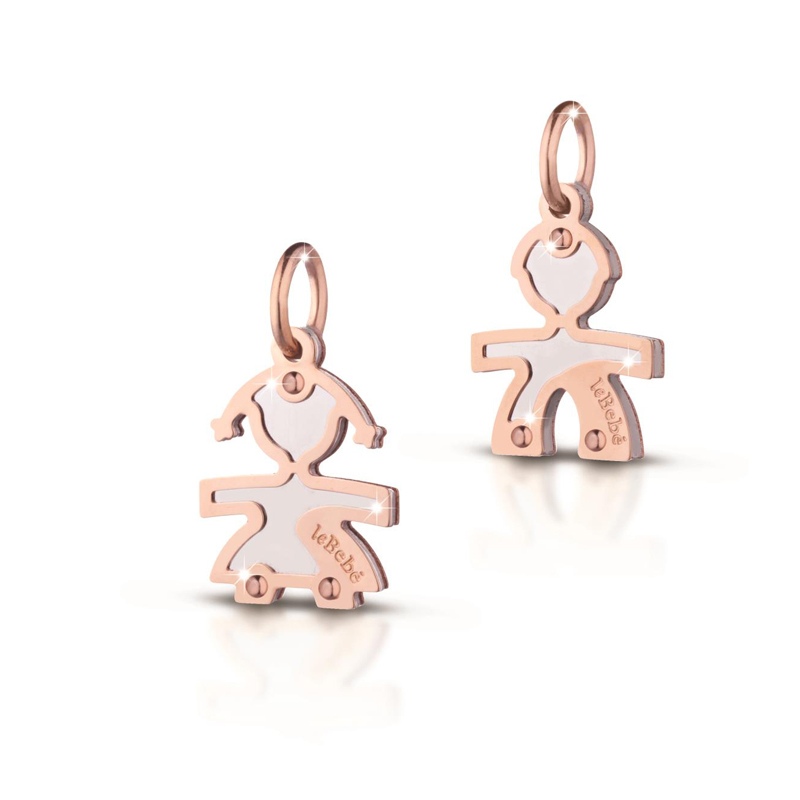 Maschietto e Femminuccia oro rosa e argento 94 €