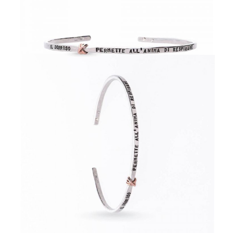 Bracciale Filo d'Amore in argento con tre fili oro rosa 9kt 195,00€