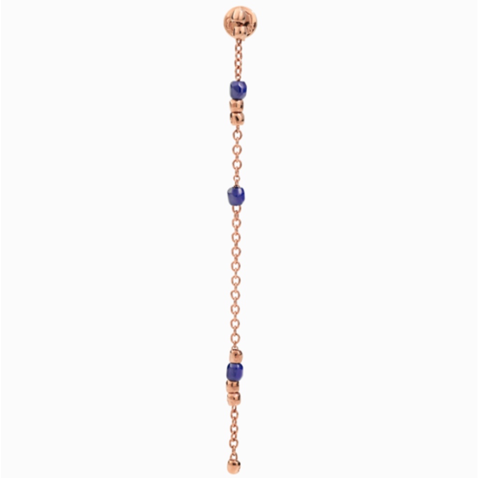 Orecchini mini Granelli oro rosa ceramica blu 1/2 paio € 290