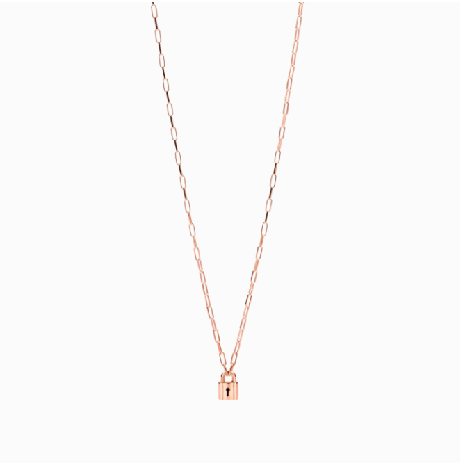 Collana Lucchetto Argento dorato oro rosa € 290